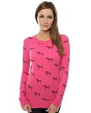 Primp The Zebra Thermal in Lipstick,Tops (L/S) for Women