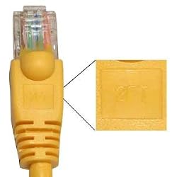 3FT (3 FT) CROSSOVER CABLE CAT5E ETHERNET (yellow)