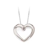 Sterling Silver 0.01 ct. Diamond Heart Pendant with Chain
