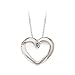 Sterling Silver 0.01 ct. Diamond Heart Pendant with Chain