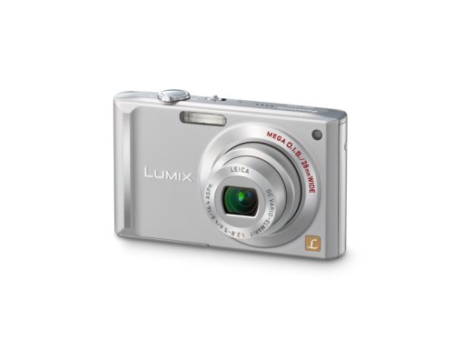 Panasonic Lumix DMC-FX55EB Digital Camera - Silver (8.1MP, 3.6 x Optical) 28mm Wide-Angle Lens