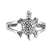 Sterling Silver Toe Ring Antique Finish Turtle Toering