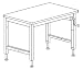 Production Basics Four Post Hand Crank Adjustable Worktable with ESD Work Surface