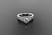 1.23 CT DIAMOND WEDDING BAND & ENGAGEMENT RING SET 14K GOLD