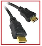 PTC 6ft PREMIUM GOLD SERIES MINI HDMI TO HDMI v1.3 Certified Cable for SONY, PANASONIC, CANON and ALL other HD Camcorders / Digital Cameras with MINI HDMI Output