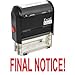 ExcelMark Final Notice! Self Inking Rubber Stamp - Red Ink