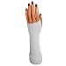 White Tight Fit Long Arm Warmers W/Thumb Hole