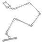 Nuovegioie Sterling Silver Toggle Clasp Bracelet