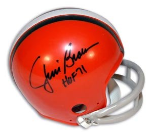 Jim Brown Signed Browns Mini Helmet - HOF 71