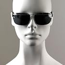 Yohji Yamamoto Sunglasses by Linda Farrow (Black/ Silver)||RF10F