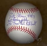 FRITZ PETERSON SIGNED AUTOGRAPHED BASEBALL LAST STARTING PITCHER YANKEE STADIUM (BASEBALL)