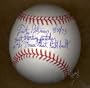FRITZ PETERSON SIGNED AUTOGRAPHED BASEBALL LAST STARTING PITCHER YANKEE STADIUM (BASEBALL)