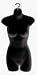 Quality Store Fixtures Deluxe Ladies Half Round Torso Form - Black