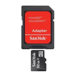 SanDisk - Flash memory card ( microSDHC to SD adapter included ) - 32 GB - Class 2 - microSDHC