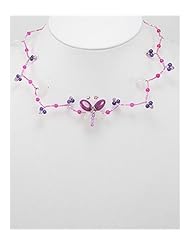 Dragonfly Amethyst Necklace In Zinc