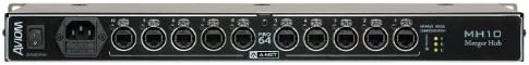 New Aviom | High-Performance 10-Port A-Net Merger Hub Supporting Bidirectional Parallel Pro64 Audio Network, MH10 (10 RJ45 Ports)