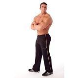 Mens Jersey Karate Pant by Pitbull in Black with Royal Trim, X-Large