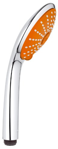 Grohe 27691000 Vitalio Joy massage Handbrause, 2 Strahlarten mit Dimmer, orange