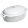 Le Creuset Stoneware Covered Oval Dish, White