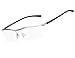 Agstum Pure Titanium Half Rimless Business Glasses Frame Optical Eyeglasses Clear Lens (Silver)