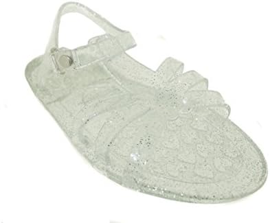 ZTT6013-Toddler Girls Glitter Jelly Sandals - Clear/5-6