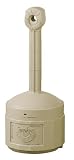 Justrite 26800B Cease-Fire Beige Cigarette Butt Receptacle