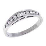 Platinum 0.3 Ct Diamond Band Ring - Size 7.0