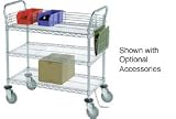 Wire Utility Cart 36x18 3 Shelves 800 Lb. Capacity