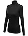 FPT Womens Basic Long Sleeve Rayon Turtleneck Top