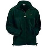 Men's Full Zip Fleece German Shepherd Black