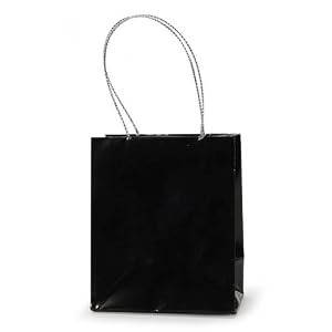 Darice-2-1-2-Inch-by-3-Inch-Black-Favor-Paper-Bags-With-Handle-12-Piece