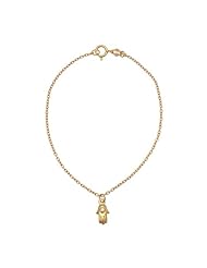 Kissika Gold Plated 925 Sterling Silver Hamsa Hand Chain Bracelet