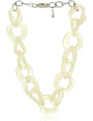 Yochi Ivory Super Light Chunky Lucite Necklace