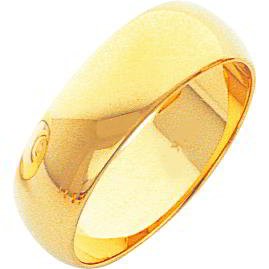 14K Gold Comfort Fit Wedding Band Sz 4.5