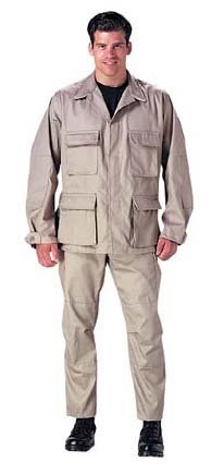 Military Fatigues Khaki BDU Shirt