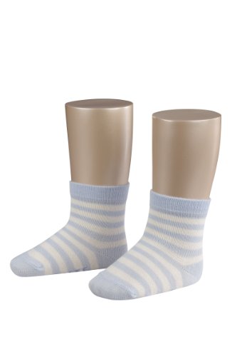 Falke Unisex - Baby Babybekleidung/ S&ouml;ckchen 10045 Falke Stripe Socke, Gr. 62/68, Blau (po Preisvergleich