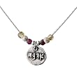 Whispers Necklace:Ahava (Love) - Pearl, Garnet and Yellow Topaz beads, by Neta