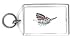 Keychain with insect, wing, dagger, butterfly