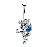 Winged dragon belly ring