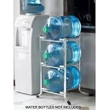 5-Gallon Water Bottle Storage Rack, Chrome (Chrome) (29