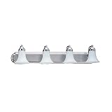 Sea Gull Lighting 4860-05 Astoria Four-Light Vanity, Chrome Finish with Opal Glass