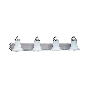Sea Gull Lighting 4860-05 Astoria Four-Light Vanity, Chrome Finish with Opal Glass by 
