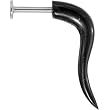 14 Gauge Organic Buffalo Horn CURVED HOOK Labret