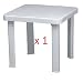 Resol Sun Lounger Side Table / Garden Table Polypropylene Plastic (Sold Singularly) - UV Resistant, 