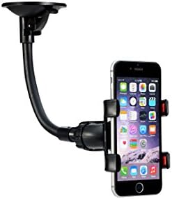 Wxjolyer Windshield Dashboard Universal Smart Phone Car Mount Holder Cradle for Iphone 6 6+ 5 5s 5c 4 4s, Samsung Galaxy S6 S5 S4 S3 Note 4 3 2 and other smart Phones/ MP4/ PDA/ PSP/ GPS with black Color