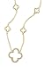 Sterling Silver Gold Plated CZ Clover Necklace