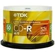 TDK CD-R80BCB50, CD-R 52x 80 Min 50 Pack Spindle