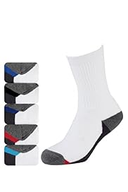 5 Pairs of Cotton Rich Sole Design Sports Socks with Stay New™