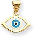 Enamel Evil Eye Charm, 14K Yellow Gold