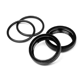 Hot Bodies Big Bore Shock Spring Adjust Nut, Black (2): D8 from Hot Bodies Shocks